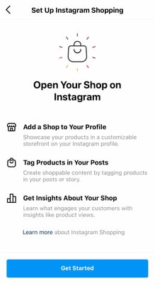 How to submit your Instagram shop account for review step 2