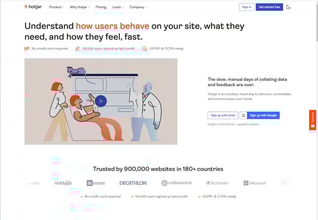 Best Customer Feedback tools- Hotjar
