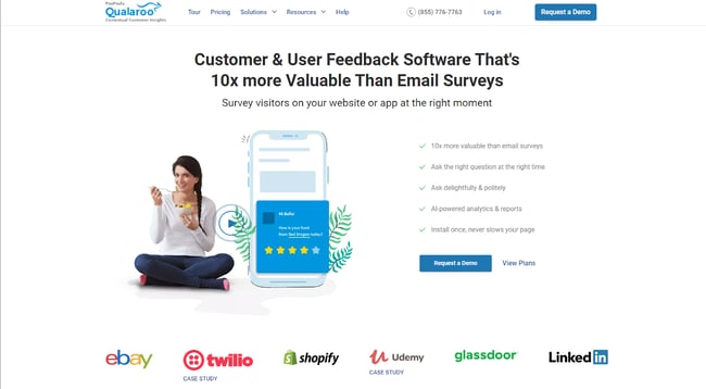 Best customer feedback tools- Qualaroo