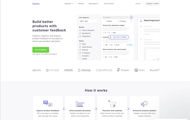 Customer feedback tools, Canny