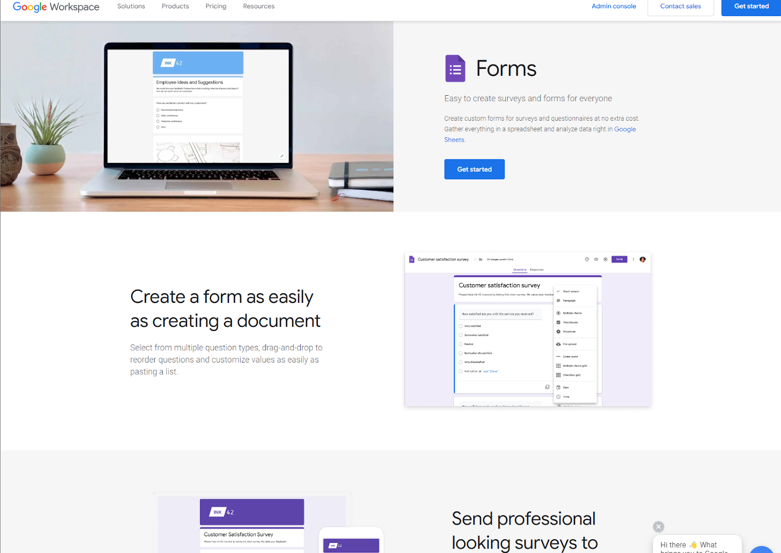 Customer feedback tools, Google Forms